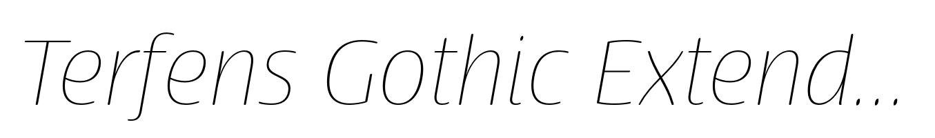 Terfens Gothic Extended Thin Italic